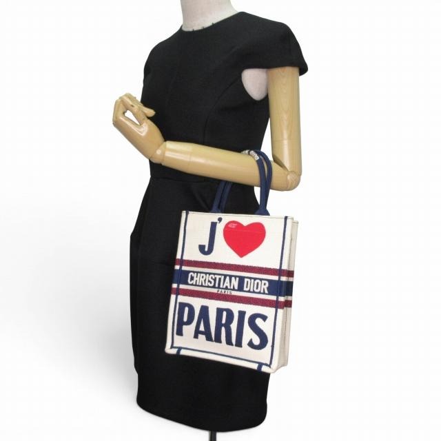 クリスチャンディオール Christian Dior 美品 バーティカル ブックトート キャンバス