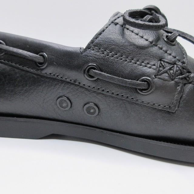 ポロ ラルフローレン POLO RALPH LAUREN ビリーズ BILLY'S 別注 ボートシューズ デッキシューズ 靴 シボ革 箱有 26cm ブラック