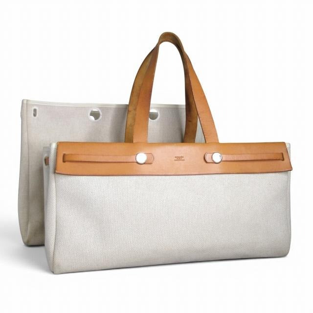 エルメス HERMES 美品 エールバッグ カバス GM トートバッグ □F刻印 替えバッグ付き