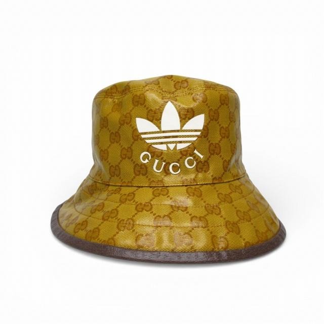 グッチ GUCCI ×アディダス adidas 美品 GGクリスタル バケットハット