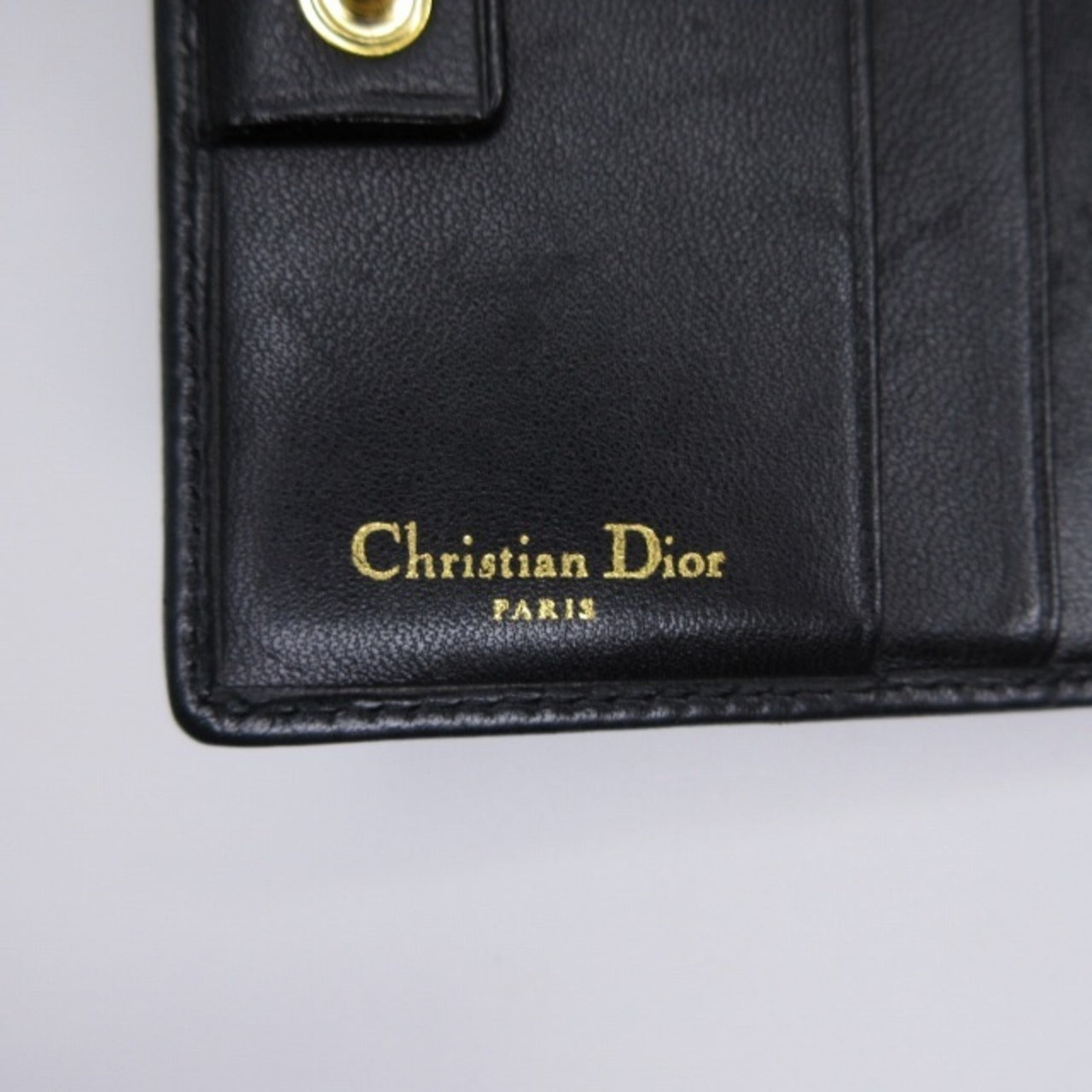 【USED】クリスチャンディオール Christian Dior カナージュ ウォレット 財布 二つ折り ブラック