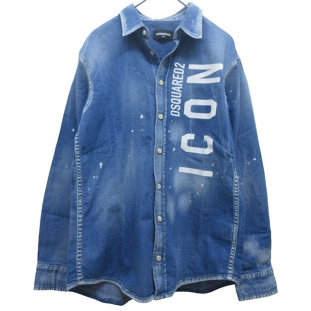 【USED】ディースクエアード DSQUARED2 ICON 長袖 シャツ 12Y ジュニア レディース