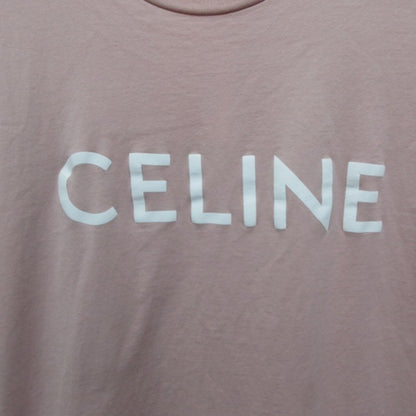 【USED】セリーヌ CELINE Tシャツ カットソー 半袖 ロゴ ピンク XXS