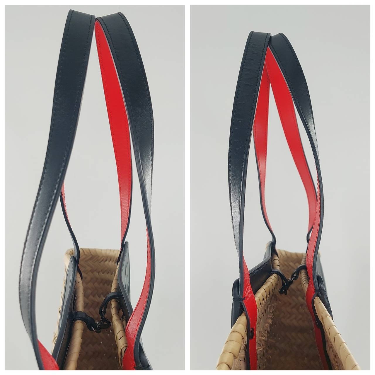 【USED】Christian Louboutin　クリスチャンルブタン　Loubishore　ストローバッグ　かごバッグ