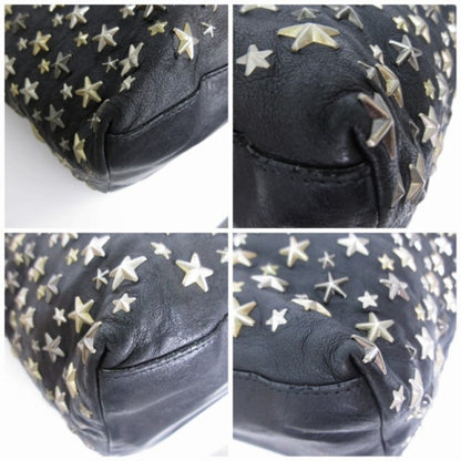 【USED】JIMMY CHOO ジミーチュウ スタッズ トートバッグ ショルダーバッグ ブラック