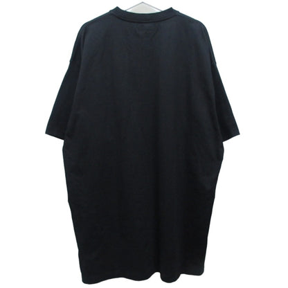 【USED】ヴェトモン ベトモン VETEMENTS vertical cut-up LogoTee Tシャツ 半袖 ロゴ ブラック XLサイズ 93419