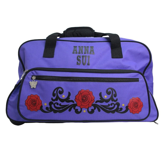 【USED】ANNA SUI アナスイ キャリーバッグ トラベルバッグ ボストンバッグ パープル