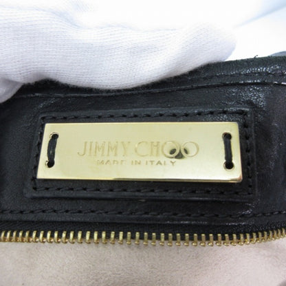 【USED】JIMMY CHOO ジミーチュウ スタッズ トートバッグ ショルダーバッグ ブラック