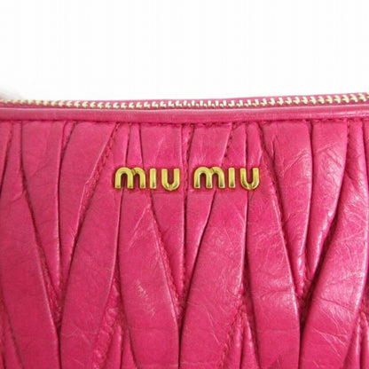 【USED】miu miu ミュウミュウ マテラッセ ポーチ ピンク