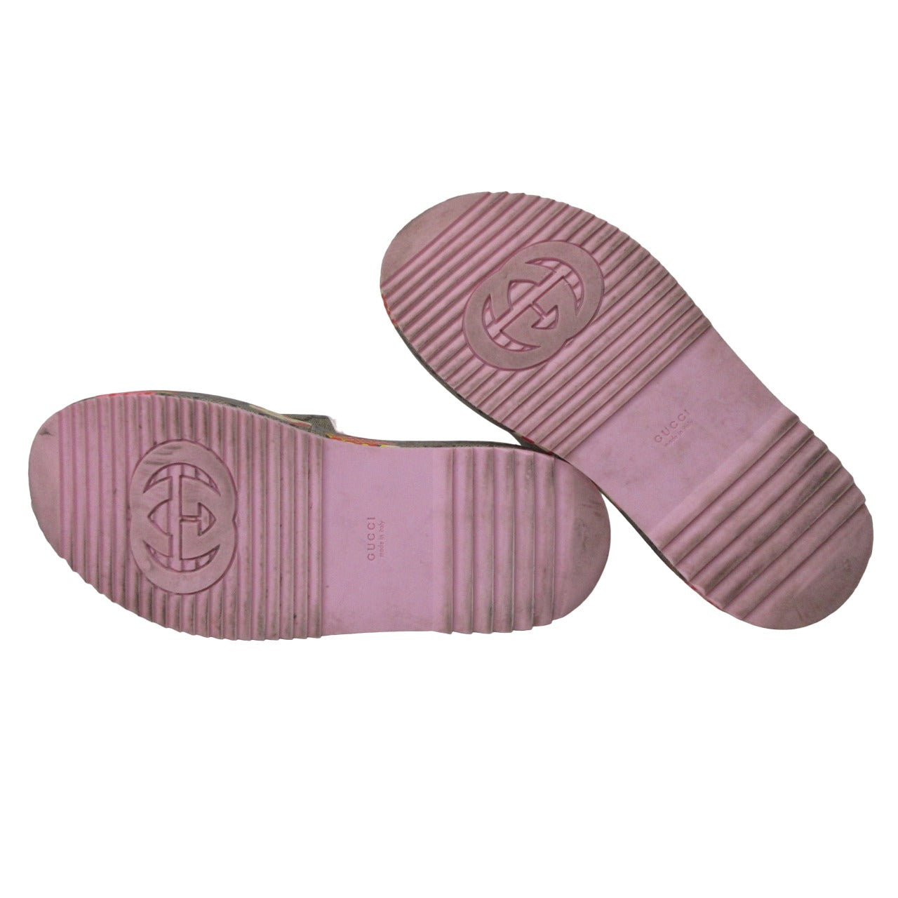 USED】GUCCI グッチ レ ポム プラットフォームサンダル ピンク