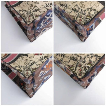クリスチャンディオール Christian Dior 美品 BOOK TOTE ブックトート ラージ トートバッグ ボタニカル柄