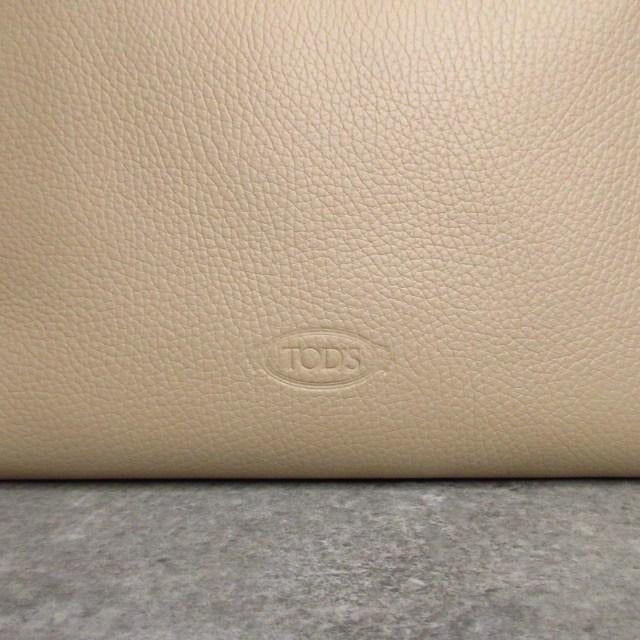 トッズ TOD'S LEATHER BAG レザーバッグ ハンドバッグ ベージュ×ボルドー E05070126319