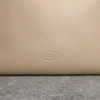 トッズ TOD'S LEATHER BAG レザーバッグ ハンドバッグ ベージュ×ボルドー E05070126319