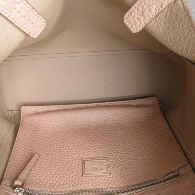トッズ TOD'S トートバッグ シボレザー ベージュ