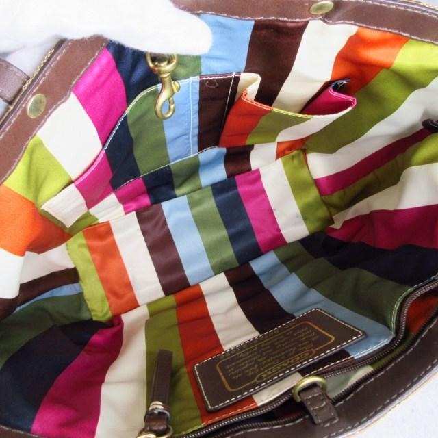 コーチ COACH トートバッグ キャンバス シグネチャー ブラウン