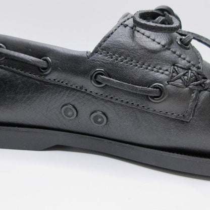 ポロ ラルフローレン POLO RALPH LAUREN ビリーズ BILLY'S 別注 ボートシューズ デッキシューズ 靴 シボ革 箱有 26cm ブラック