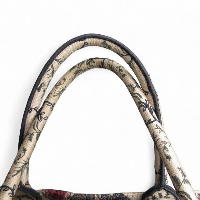 クリスチャンディオール Christian Dior 美品 BOOK TOTE ブックトート ラージ トートバッグ ボタニカル柄