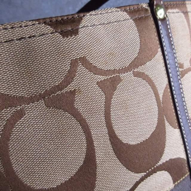 コーチ COACH トートバッグ キャンバス シグネチャー ブラウン