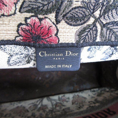 クリスチャンディオール Christian Dior 美品 BOOK TOTE ブックトート ラージ トートバッグ ボタニカル柄