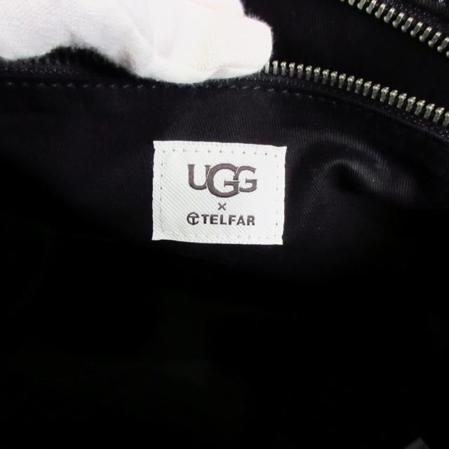 アグ UGG ×TELFAR テルファー 美品 コラボ トートバッグ ショルダーバッグ パテントレザー シワ加工