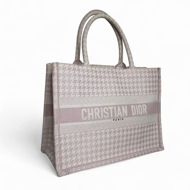 クリスチャンディオール Christian Dior ブックトートミディアム トートバッグ 千鳥格子柄