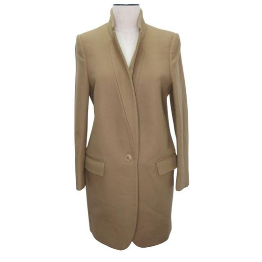 ステラマッカートニー STELLA McCARTNEY 長袖 コート ステンカラーブライスチェスター ウール 40 Lサイズ相当 ベージュ系