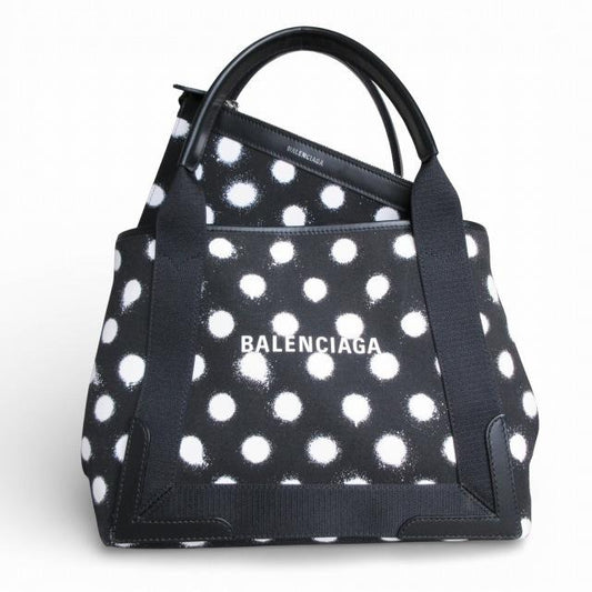 バレンシアガ BALENCIAGA 美品 ネイビー カバス スモール