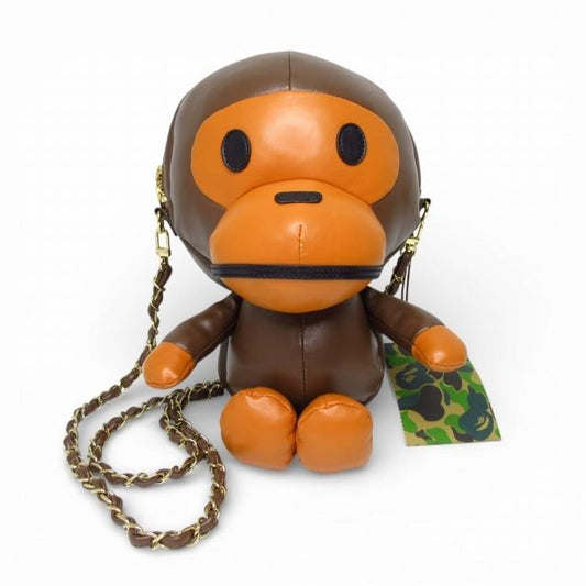 アベイシングエイプ A BATHING APE 美品 BABY MILO PLUSH DOLL CHAIN SHOULDER BAG