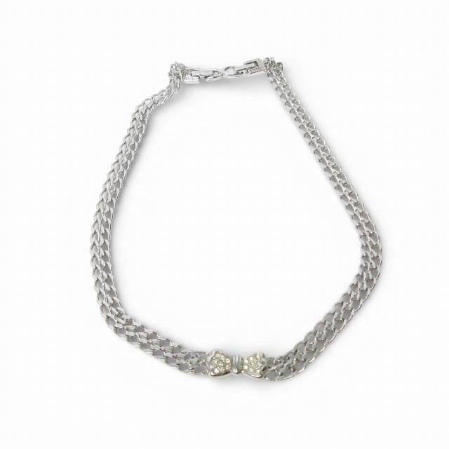 ニナリッチ NINA RICCI 美品 ネックレス チョーカー アクセサリー ラインストーン