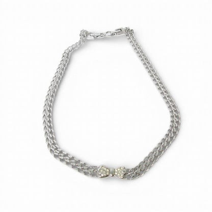 ニナリッチ NINA RICCI 美品 ネックレス チョーカー アクセサリー ラインストーン
