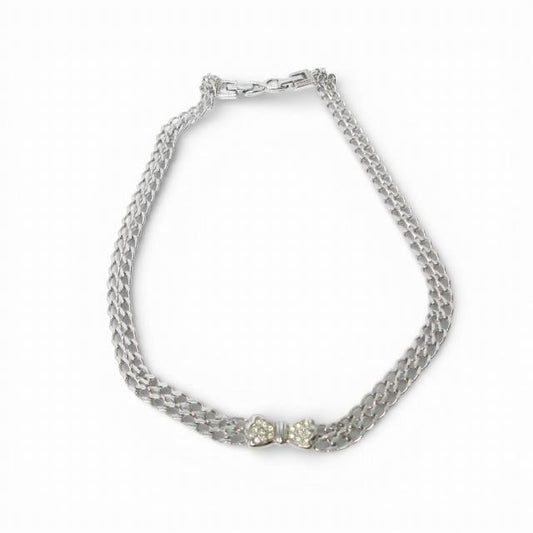 ニナリッチ NINA RICCI 美品 ネックレス チョーカー アクセサリー ラインストーン