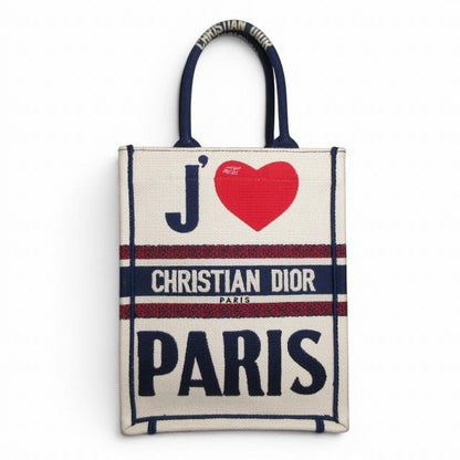 クリスチャンディオール Christian Dior 美品 バーティカル ブックトート キャンバス