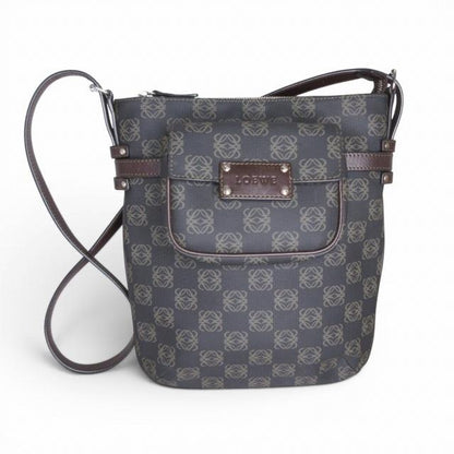ロエベ LOEWE リピートアナグラム ショルダーバッグ ポーチ付き ブラウン