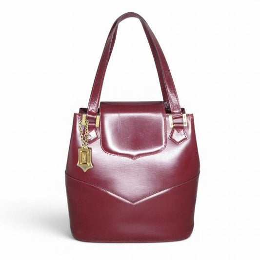 イヴサンローラン YVES SAINT LAURENT ハンドバッグ ヴィンテージ ボルドー