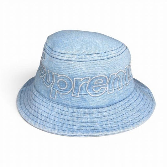 シュプリーム SUPREME 2023SS Outline Crusher デニム ハット 帽子 ライトブルー S/M