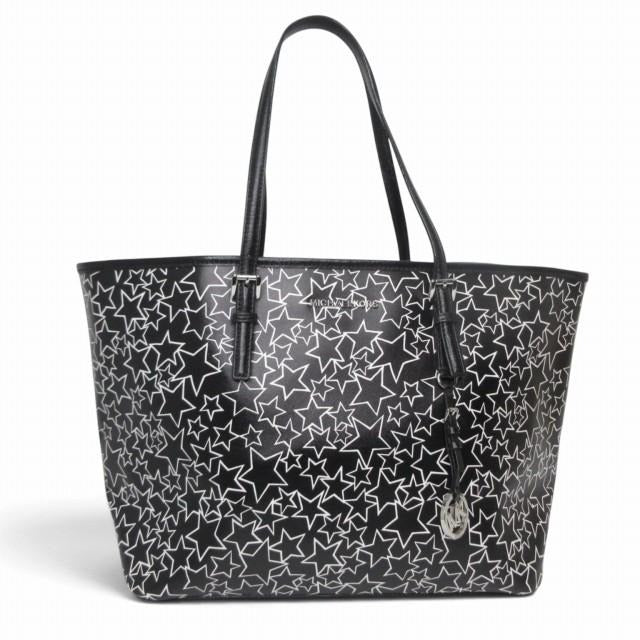 マイケルコース MICHAEL KORS 美品 トートバッグ スター柄 ブラック