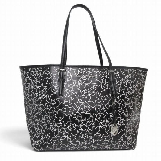 マイケルコース MICHAEL KORS 美品 トートバッグ スター柄 ブラック