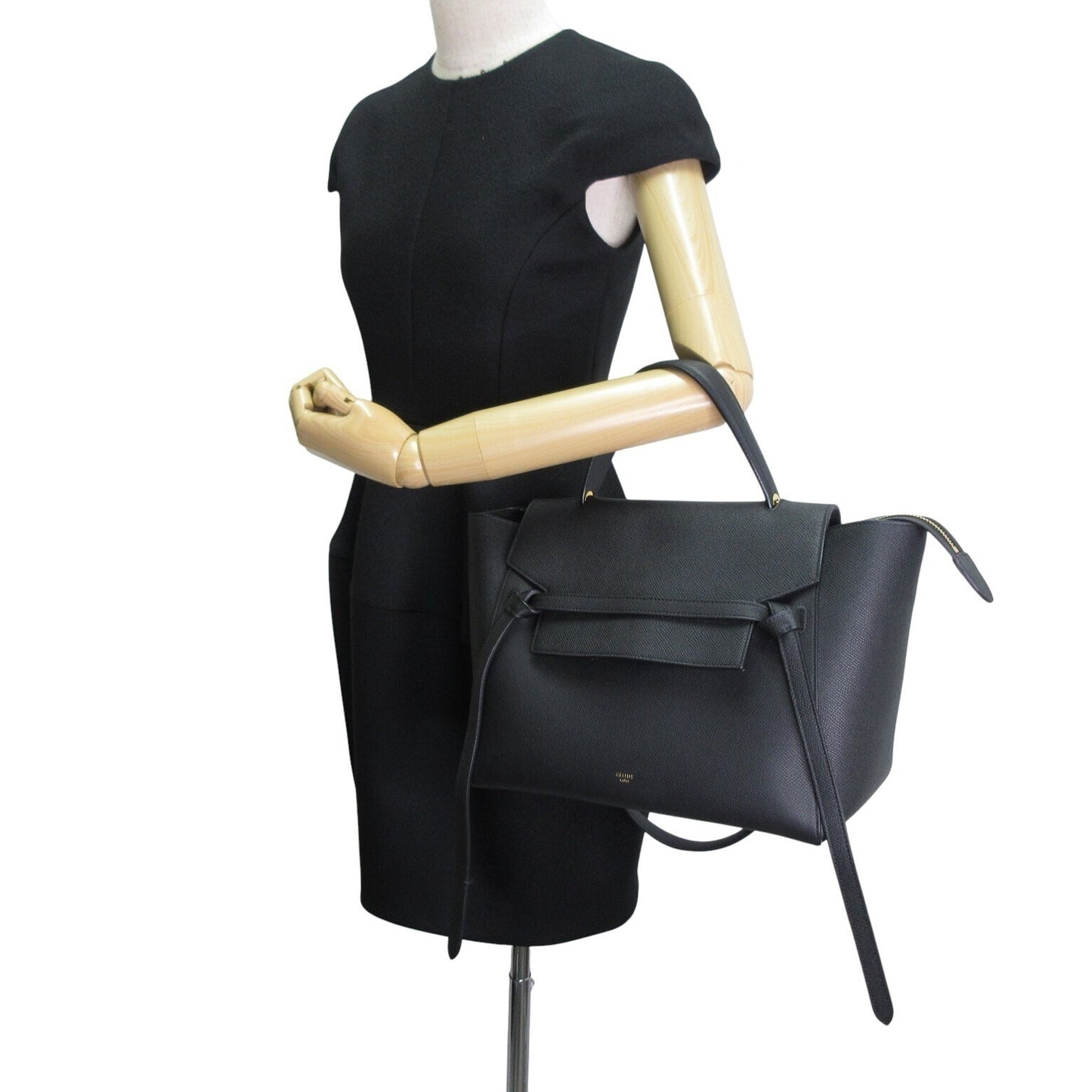 極美品 セリーヌ CELINE ベルトバッグ ミニ ブラック