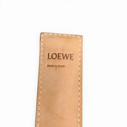 ロエベ LOEWE 美品 スラップ ブレスレット アナグラム タン