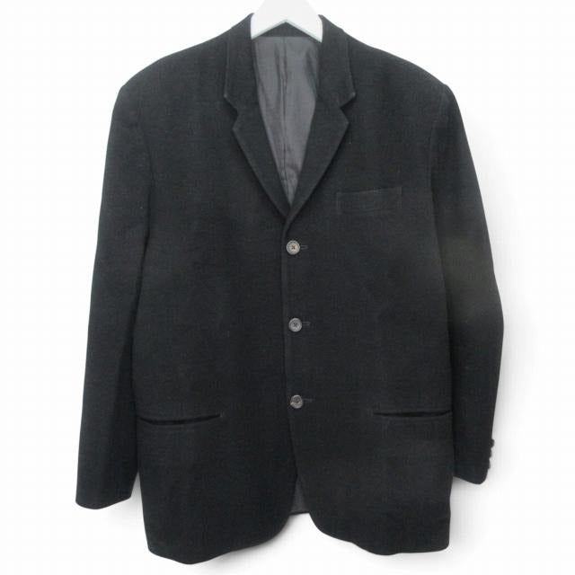 ヨウジヤマモトプールオム YOHJI YAMAMOTO POUR HOMME ウールジャケット テーラードコート オーバーサイズ ブラック M