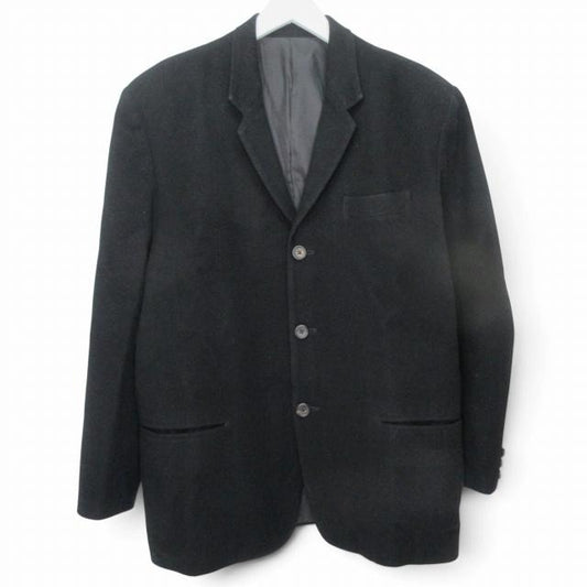 ヨウジヤマモトプールオム YOHJI YAMAMOTO POUR HOMME ウールジャケット テーラードコート オーバーサイズ ブラック M