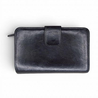 プラダ PRADA 2つ折り財布 ウォレット 三角プレート レザー ブラック
