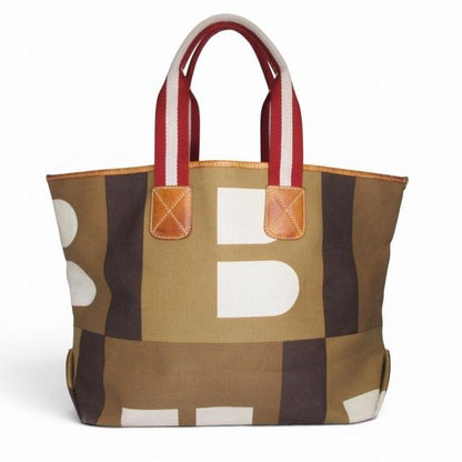 バリー BALLY ビジーB トートバッグ キャンバス ブラウン ベージュ