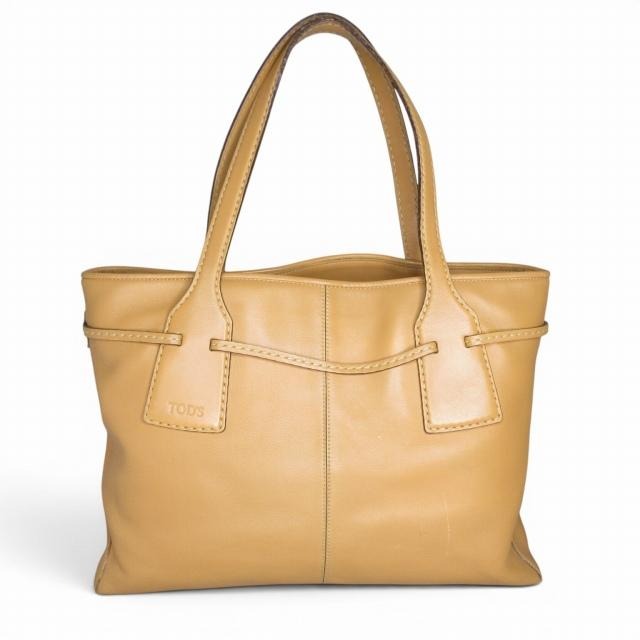 トッズ TOD'S トートバッグ レザー ベージュ