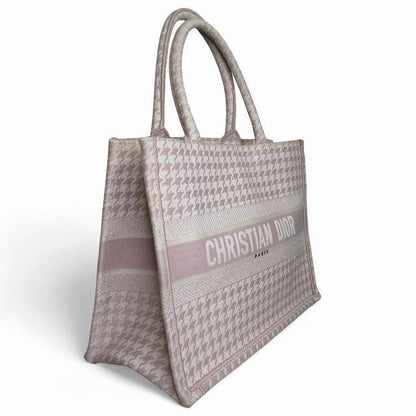 クリスチャンディオール Christian Dior ブックトートミディアム トートバッグ 千鳥格子柄