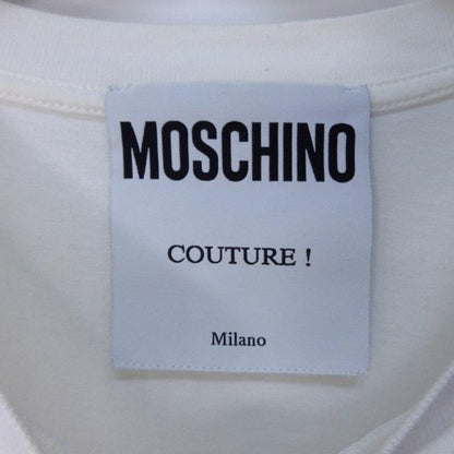 モスキーノ MOSCHINO 美品 Tシャツ 半袖 UFO プリント ホワイト USA38 Lサイズ相当
