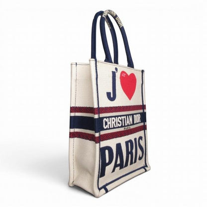 クリスチャンディオール Christian Dior 美品 バーティカル ブックトート キャンバス