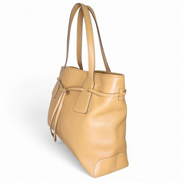 トッズ TOD'S トートバッグ レザー ベージュ