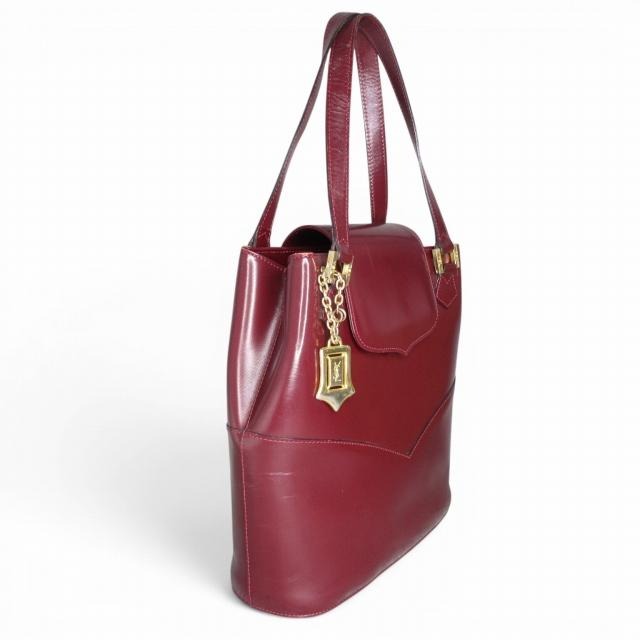 イヴサンローラン YVES SAINT LAURENT ハンドバッグ ヴィンテージ ボルドー