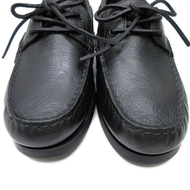 ポロ ラルフローレン POLO RALPH LAUREN ビリーズ BILLY'S 別注 ボートシューズ デッキシューズ 靴 シボ革 箱有 26cm ブラック